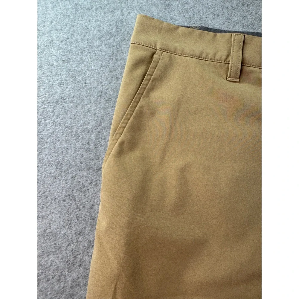 Adidas Primegreen Mens Golf Shorts Tan Khaki Flat Front GU0439‎ Size 38